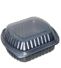 Tek bölmeli kaliteli  Kebap ve gıda Kabı  Kapaklı Mikrodalga Fırına ısıtmaya Uygun 50 Adet(Kopya)