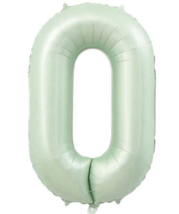 0- RAKAM 34 İNC RETRO YEŞİL RENK BALON 76 CM HELYUM UYUMLU