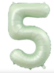 5- RAKAM 34 İNC RETRO YEŞİL RENK BALON 76 CM HELYUM UYUMLU
