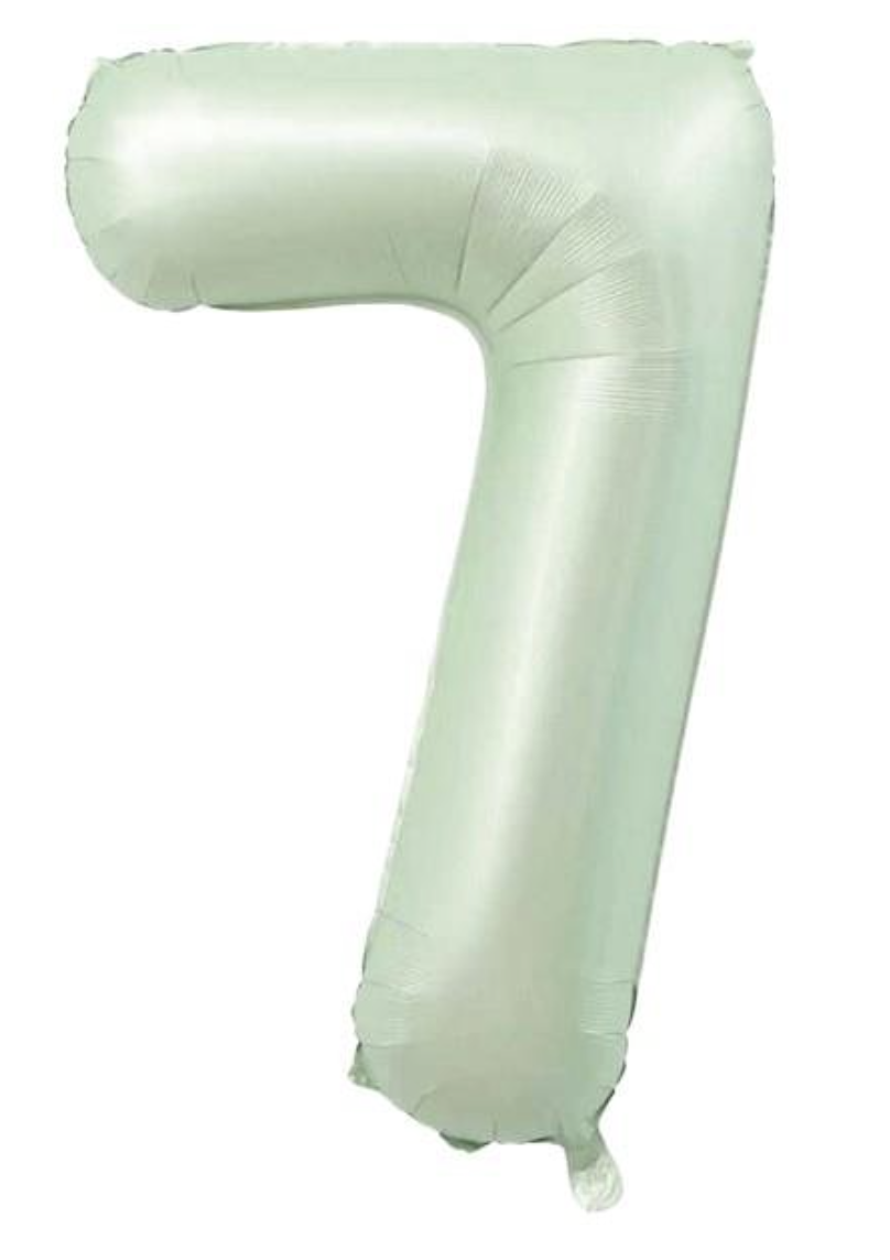 7- RAKAM 34 İNC RETRO YEŞİL RENK BALON 76 CM HELYUM UYUMLU