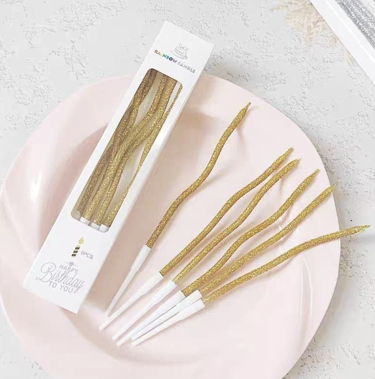 SİMLİ KIVRIMLI  GOLD  MUM