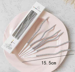 SİMLİ KIVRIMLI  GÜMÜŞ  MUM