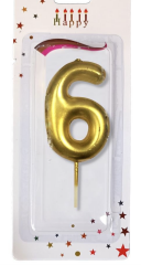 ORTA BOY  6 RAKAM  GOLD  MUM 10CM