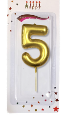 ORTA BOY  5 RAKAM  GOLD  MUM 10CM