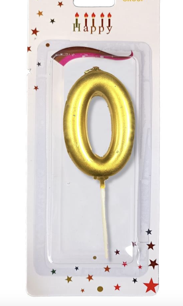 ORTA BOY  0  RAKAM  GOLD  MUM 10CM