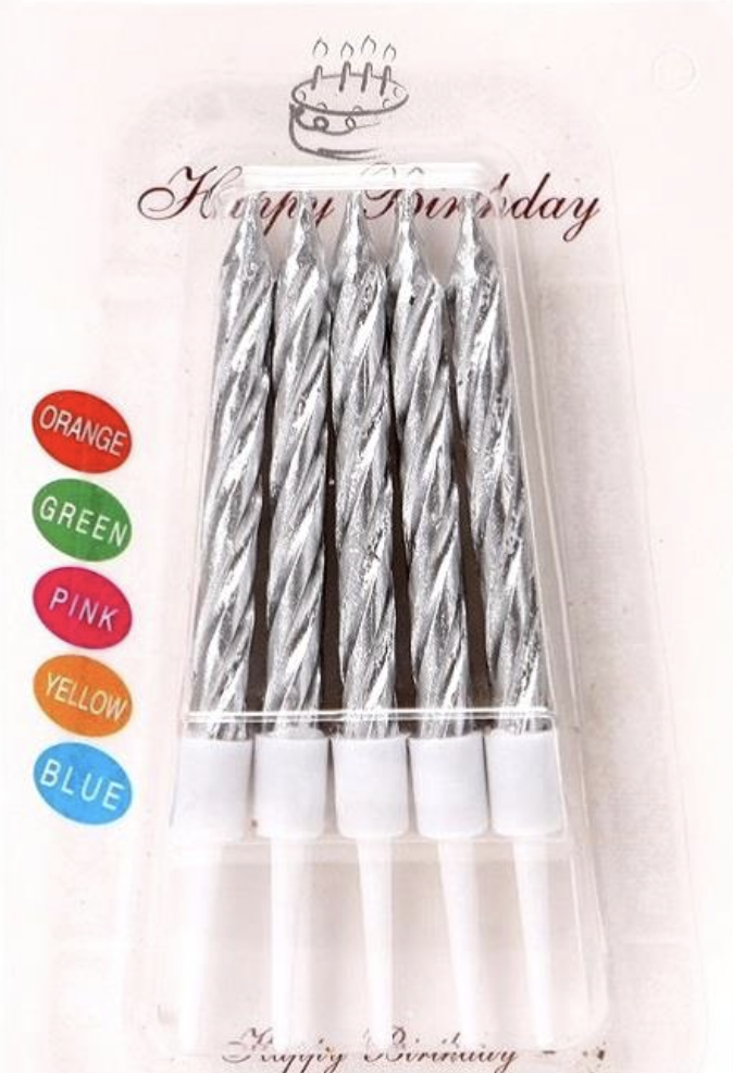 KÜÇÜK BURGULU GÜMÜŞ MUM 7.5