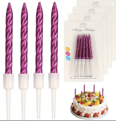 KÜÇÜK BURGULU MOR MUM 7.5 CM