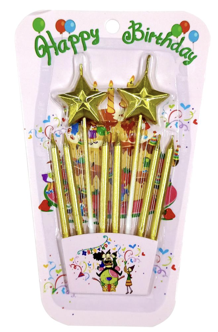 2 Lİ ÇUBUKLU YILDIZ GOLD MUM