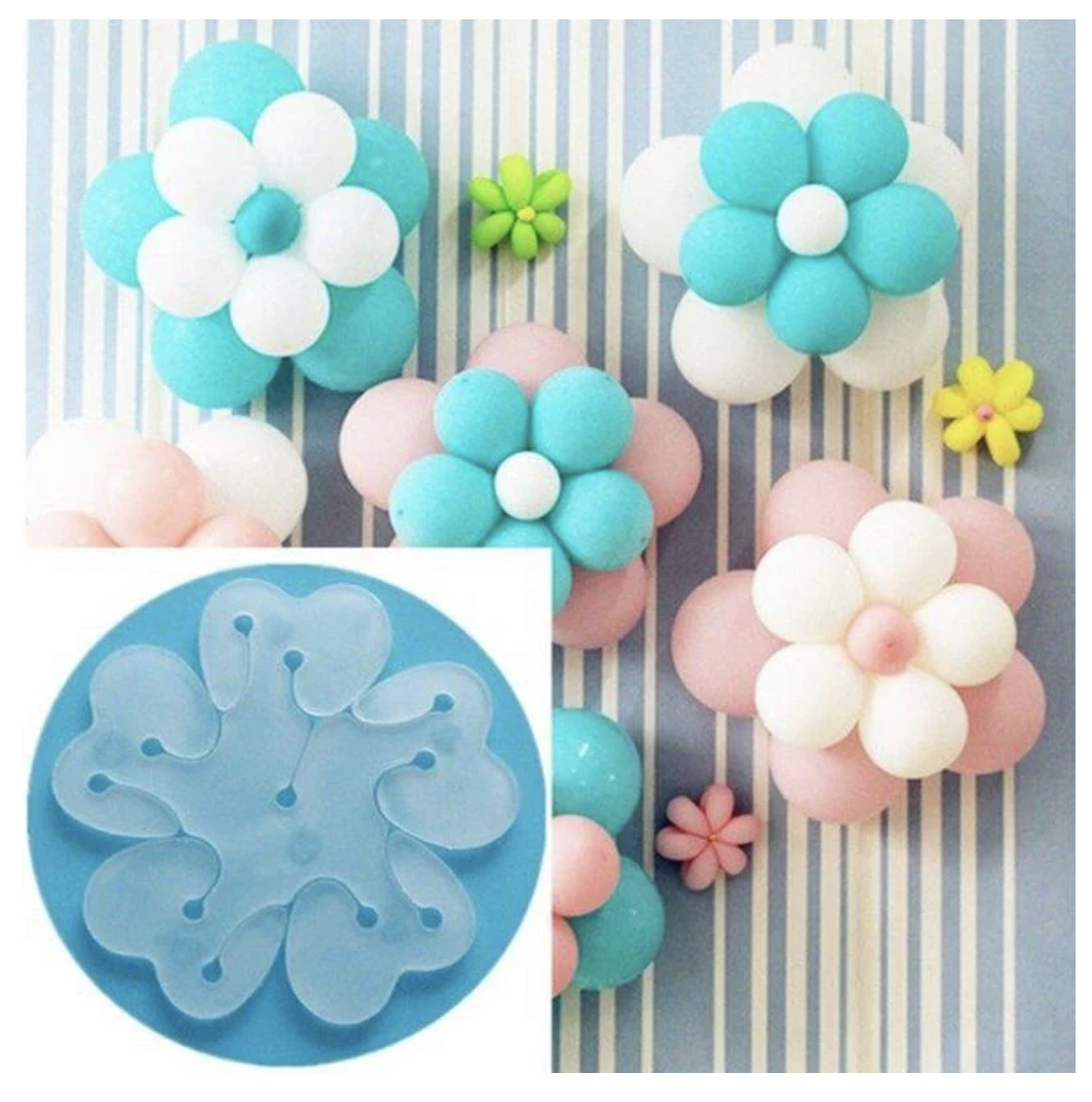 6’lı Balon Papatya Aparatı Balon Dekorasyon ve Süsleme Aparatı